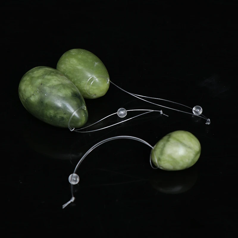 

3Pcs Natural jade Egg Kegel Sphere Women Pelvic Floor Muscle Kegel Exercise Yoni Egg Tightening Vaginal Bal