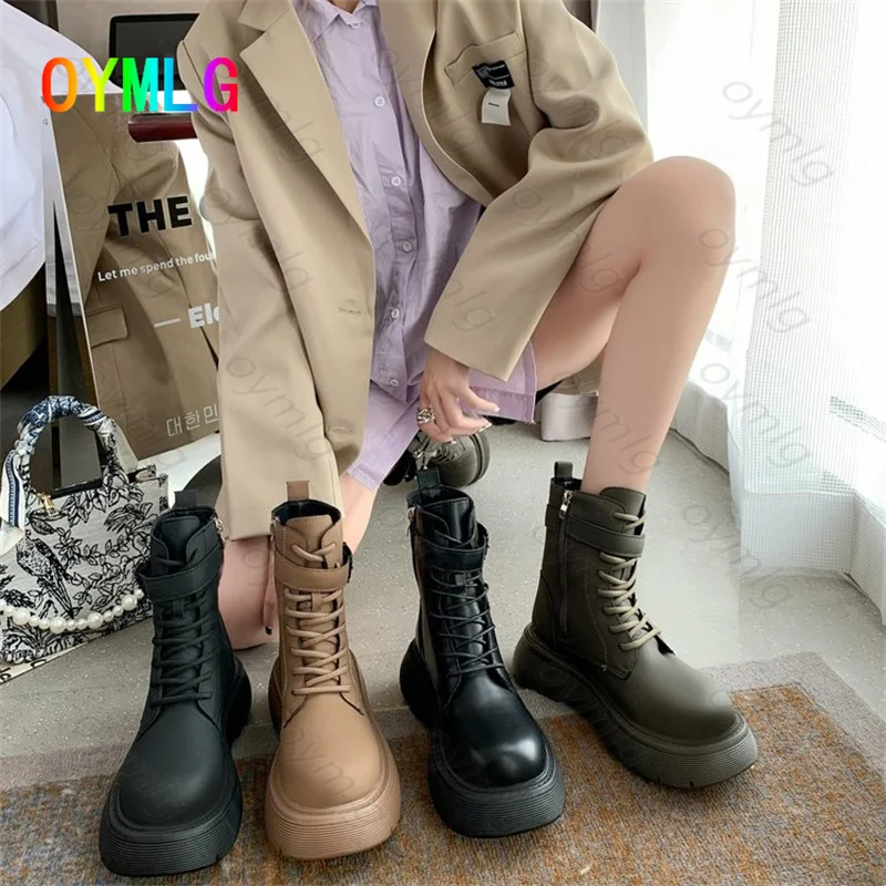 

Personalized Martin boots female British style early autumn 2021 new wild thick-soled temperament fried street thin short boots