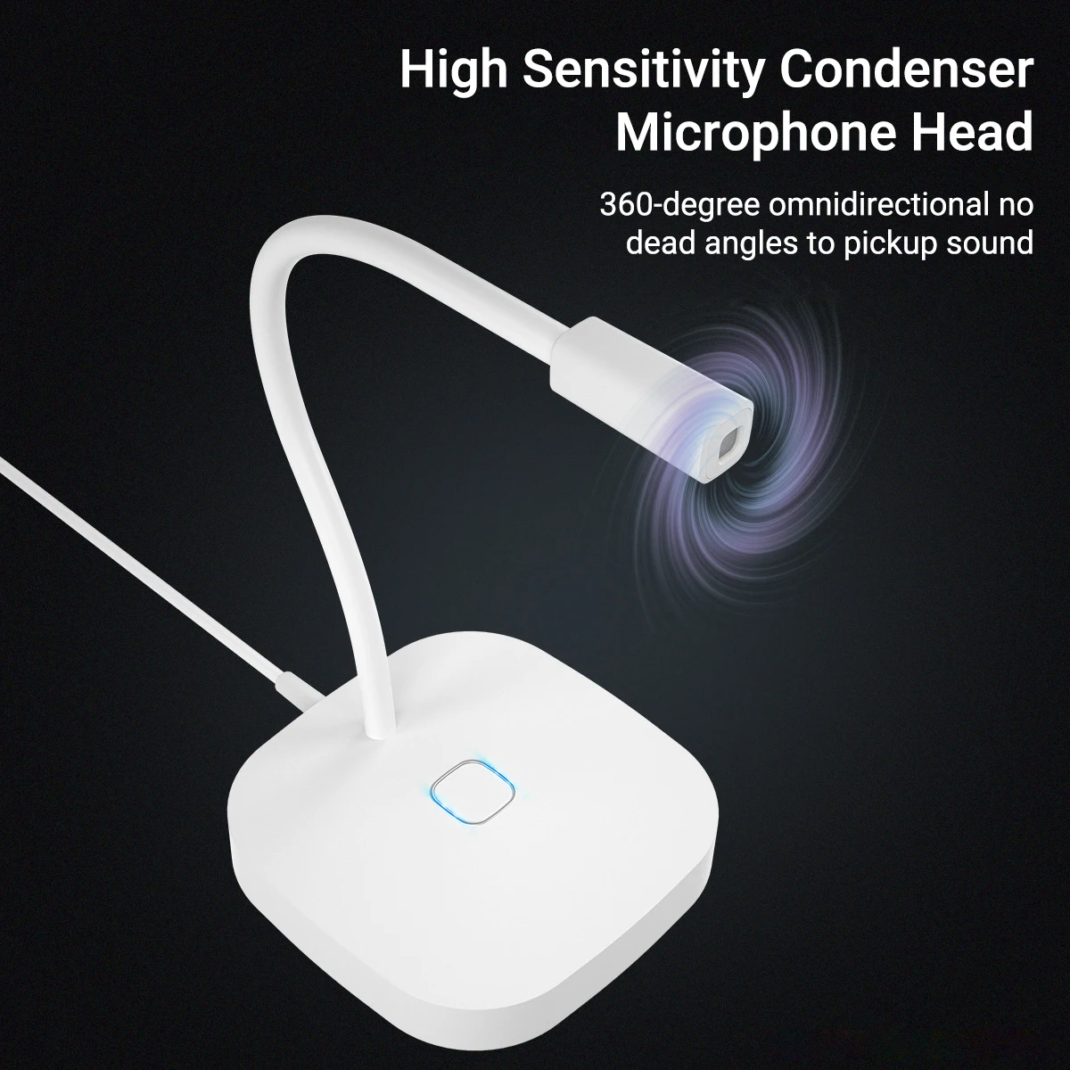 

Muslady USB Computer Voice Microphone Desktop Conference Live Microphone Video Game Condenser Microphone