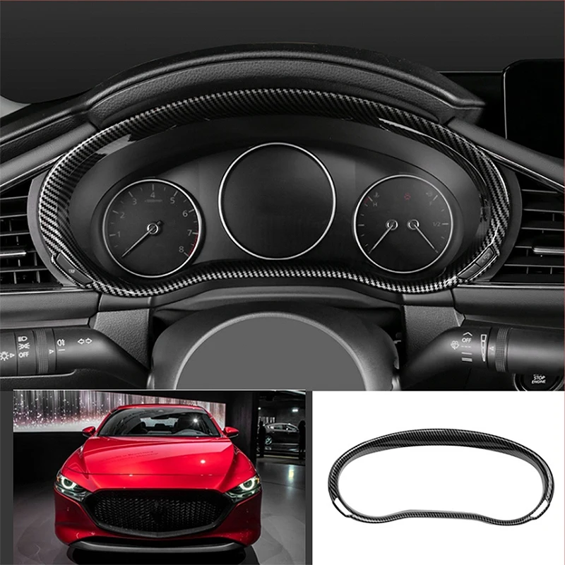 Voor Mazda Axela 3 2019 2020 Koolstofvezel Interieur Dashboard Meter Display Frame Cover Trim