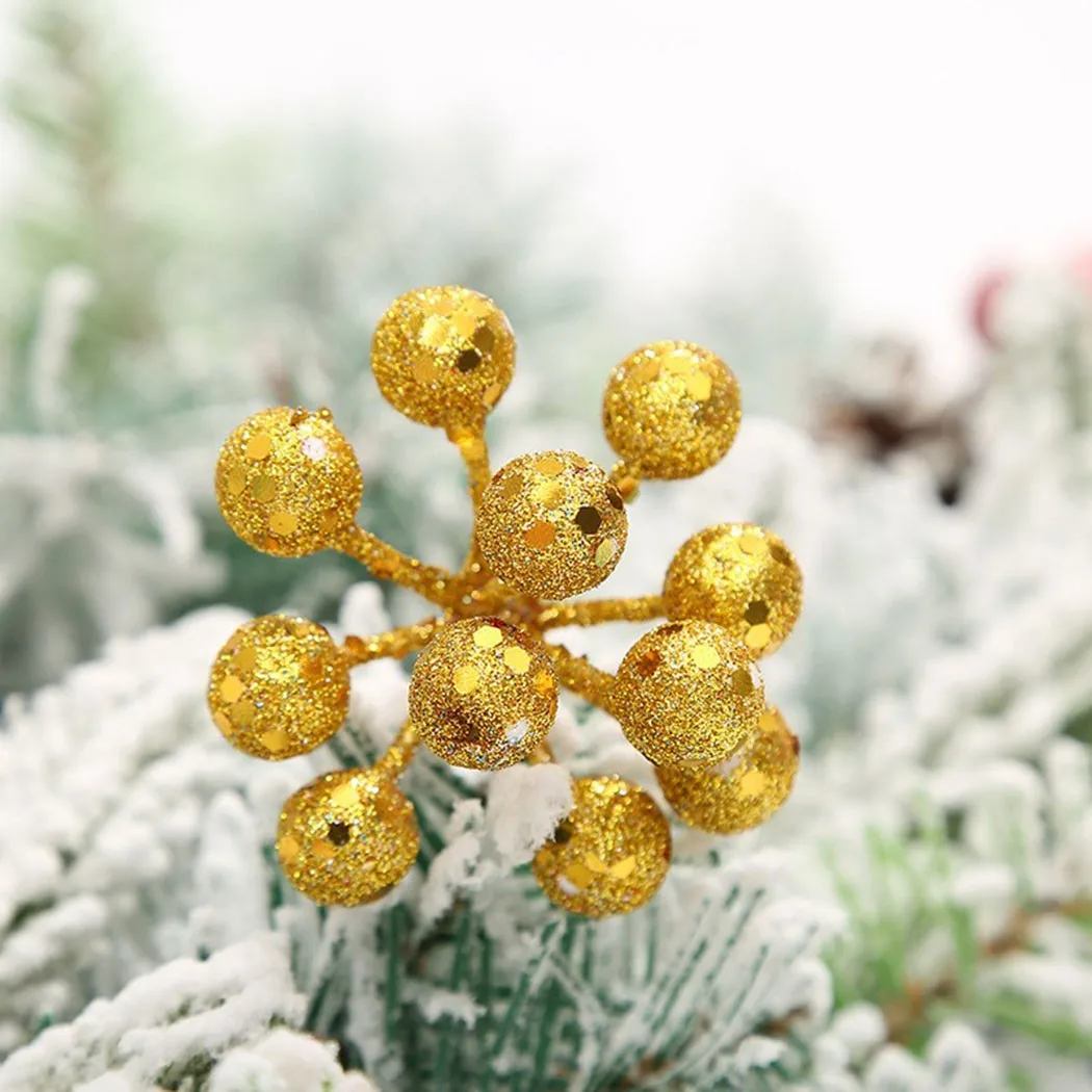 Мини Искусственные фрукты рождественские жемчужные ягоды искусственный цветок