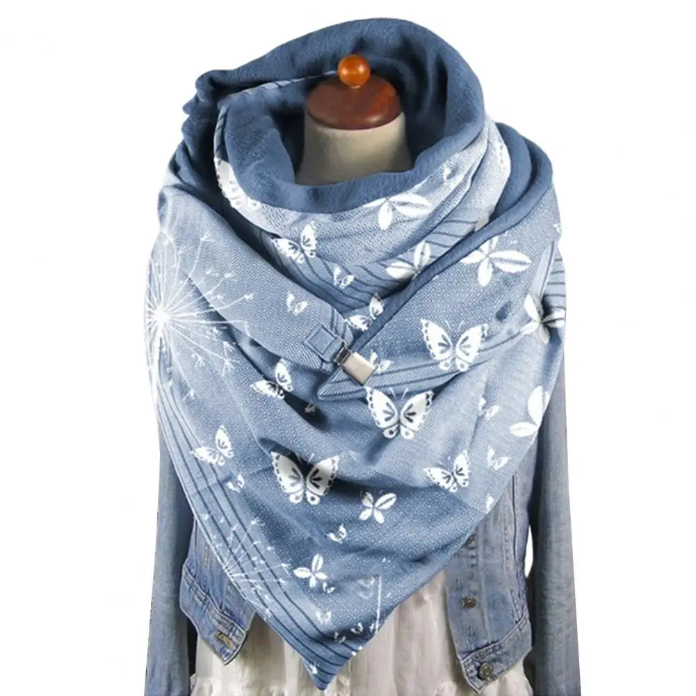 

Fashion Women Autumn Winter Butterfly Print Soft Wrap Scarf Casual Warm Shawl