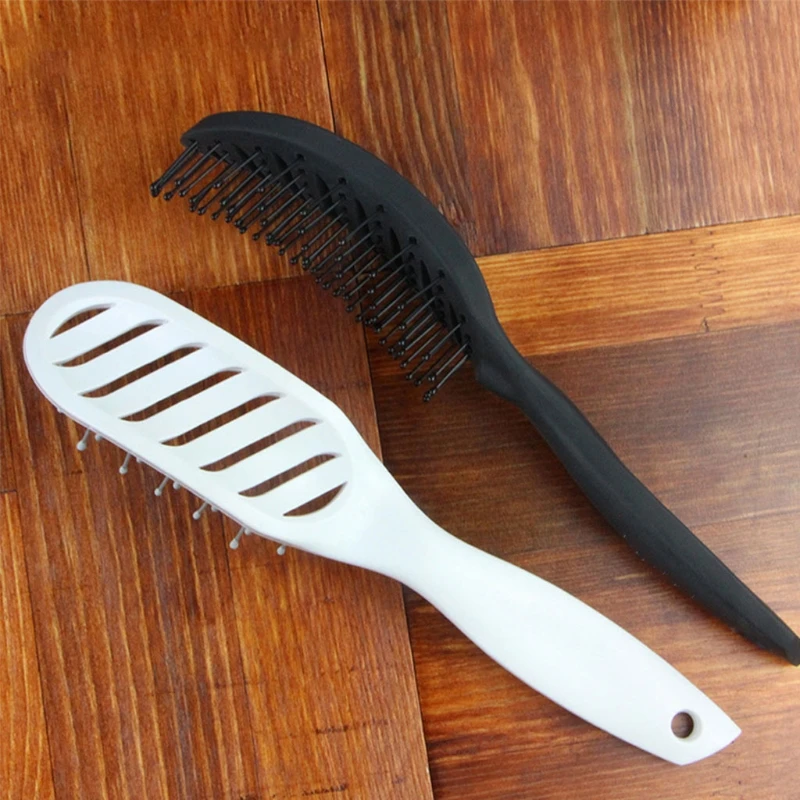 

Curved Vented Detangling Hair Brush Barber Hairdressing Styling Tools Fast Drying Detangling Massage Brushes for Salon Home Use