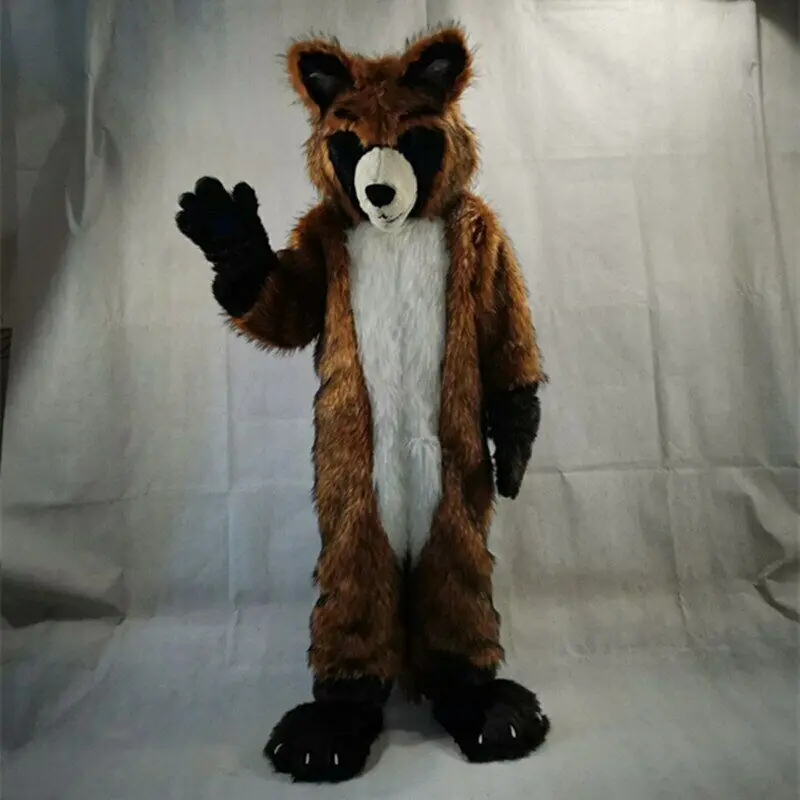 

Costume Furry Suit Mascot Longhair Red Panda Fursuit Cosplay Party Fancy Dress Carnival Costume Adult Size