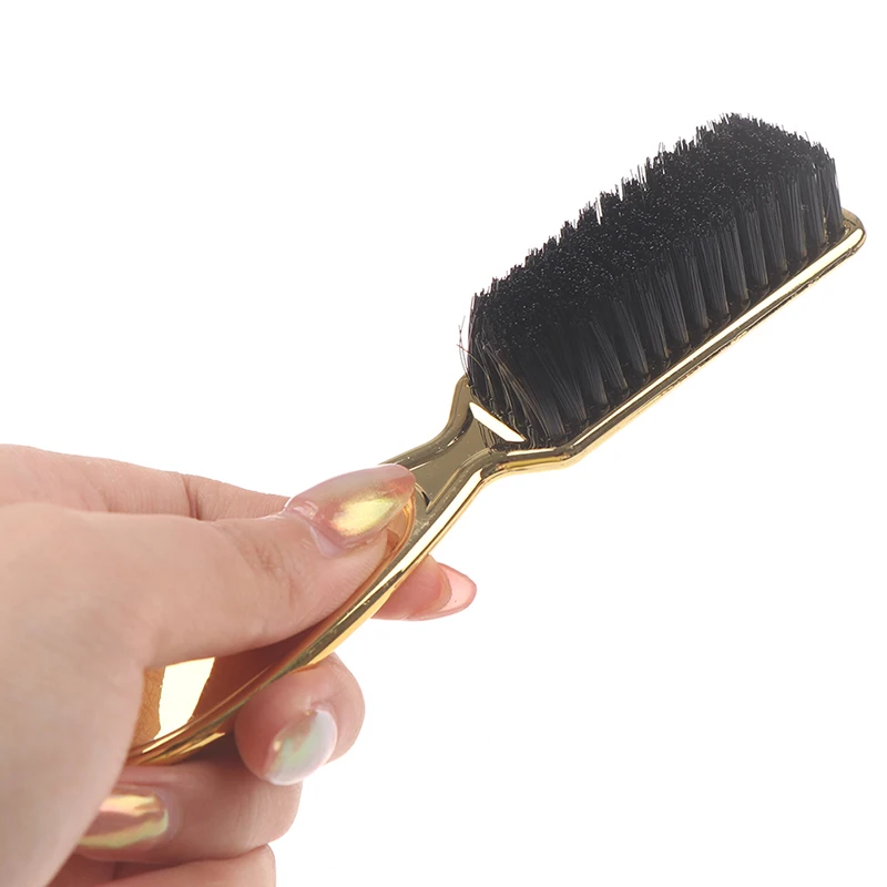 

Hair Brush Gold Handle Comb Professional Scissors Cleaning Brush Sweep Neck Salon Cleaning Men Barber Tools Retro Oil Head Brush
