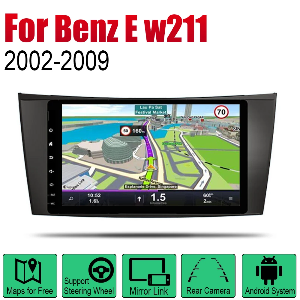 Android 2 Din Авто радио для Mercedes Benz E class w211 2002 ~ 2009 NTG автомобильный мультимедийный
