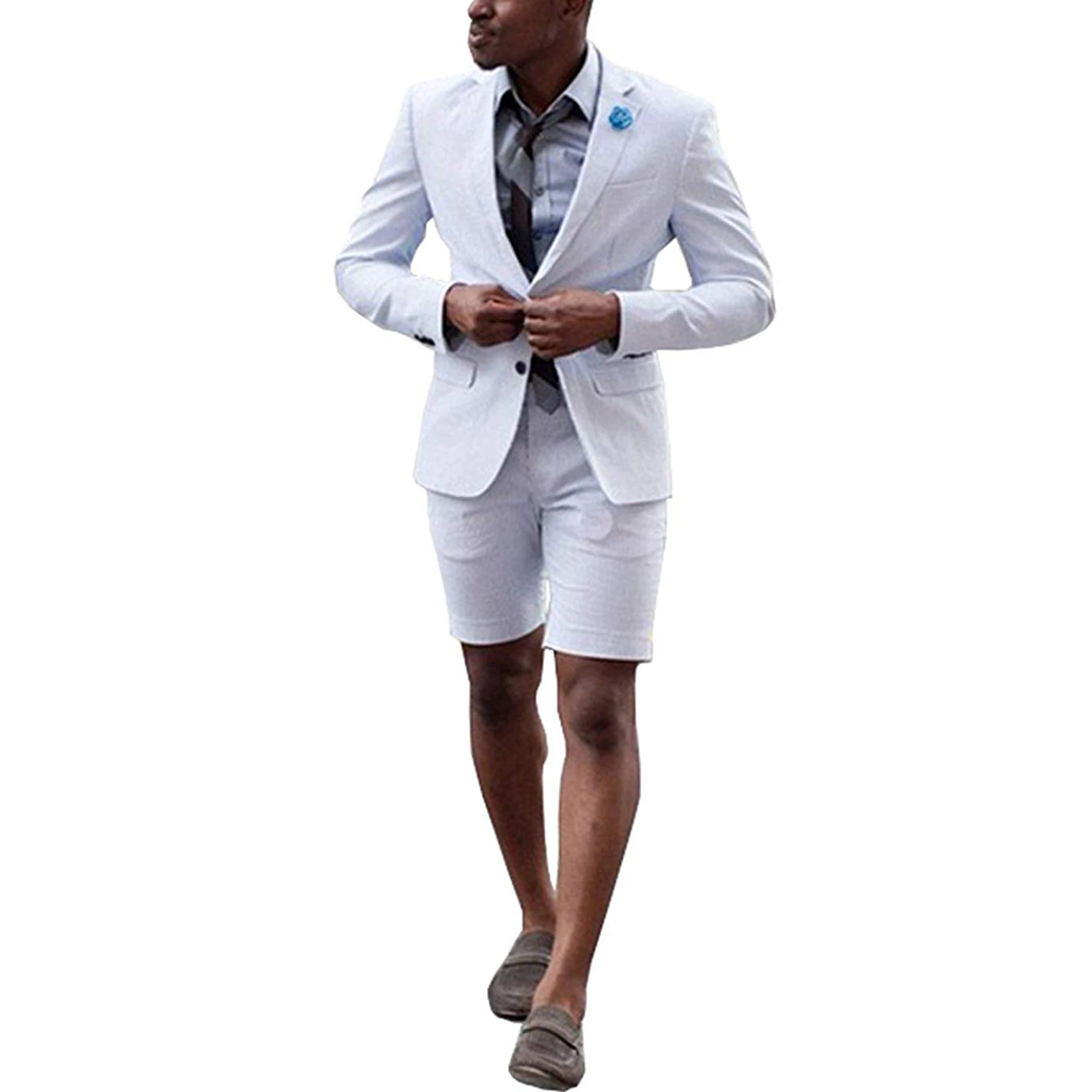 Мужские деловые костюмы из 2 предметов однотонные розовые смокинги с отложным