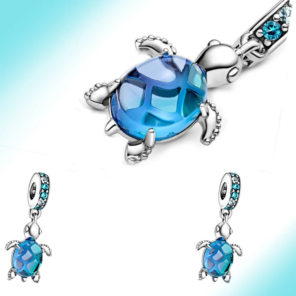 Женские браслеты-подвески Черепаха из серебра 925 пробы