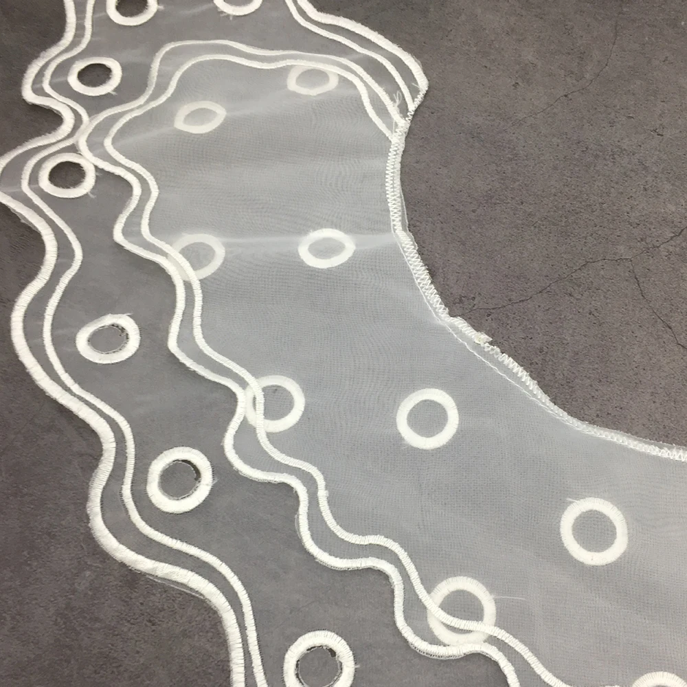 Сделай Сам H кружевной воротник Водорастворимая молочная шелковая вышивка