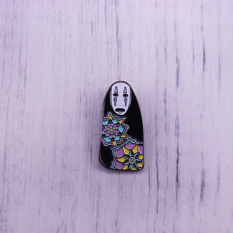 Цветочный без лица отворот pin Hayao Miyazaki аниме fandom Арт Декор|Броши| |