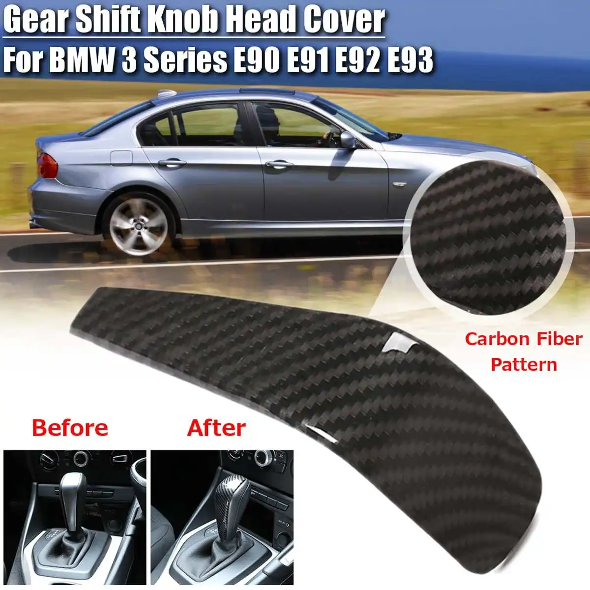 Чехол из углеродного волокна для BMW E90 E91 E92 E93 3 серии 2007 2008 2009 2010 2011 2012|Ручка