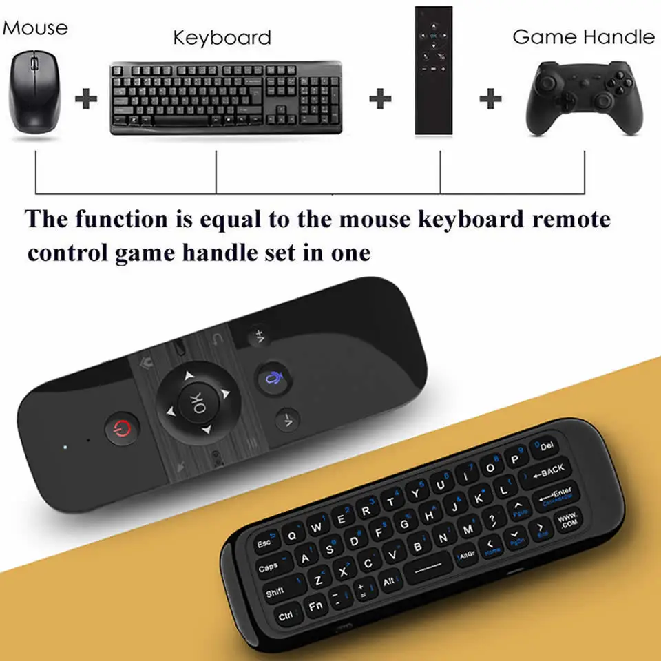 Оригинальная беспроводная клавиатура и мышь W1 PRO Fly Air Mouse 2 4 ГГц перезаряжаемый