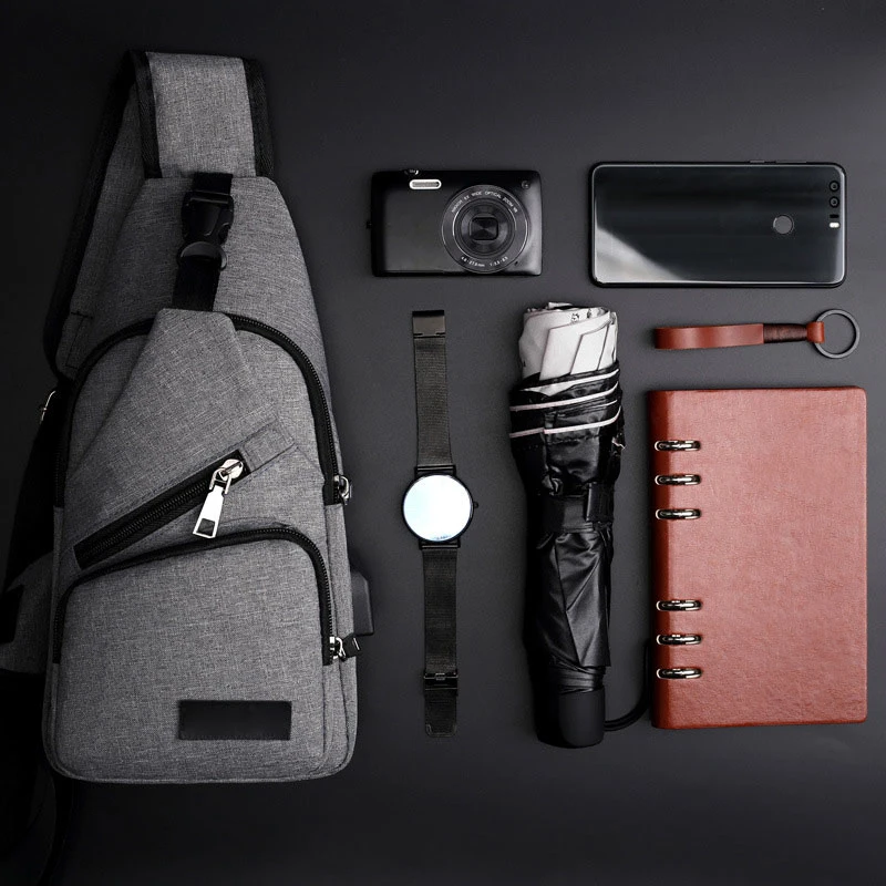 Мужская сумка через плечо с защитой от кражи водонепроницаемая Повседневная OH66