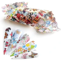 nail butterfly flower oils set colorful flowers transfer sticker sliders decal adhesive manicure nail art decoration wrap