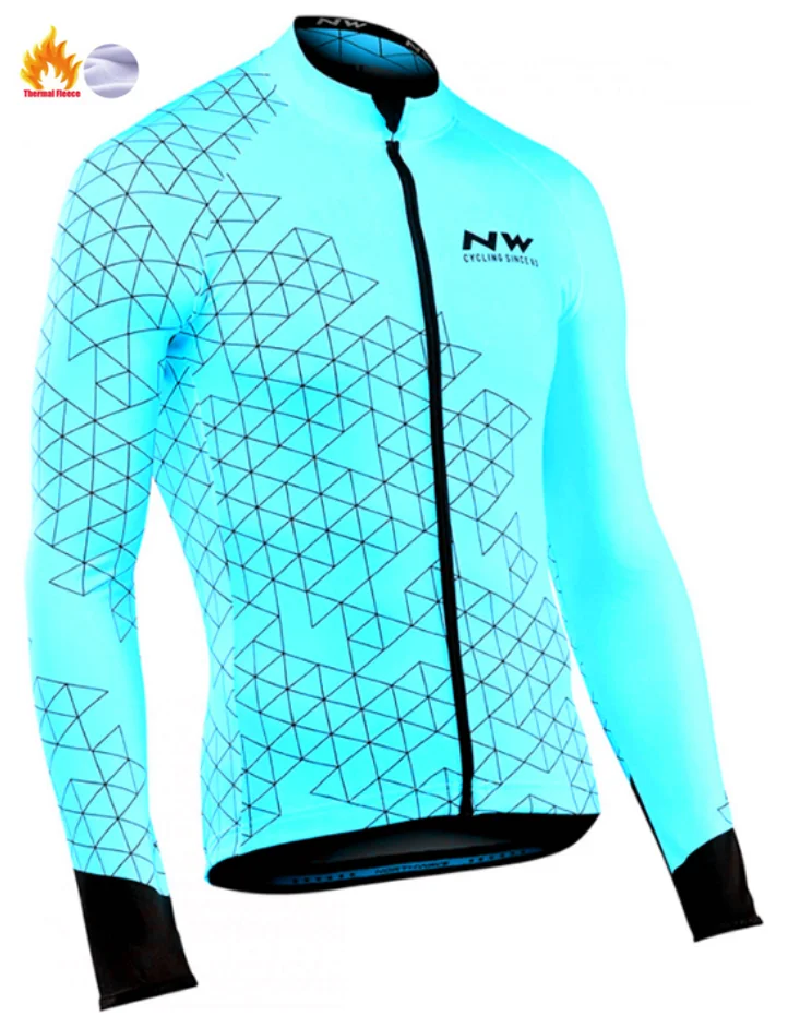 Winter jersey Новейшая зимняя одежда для велоспорта мужская с длинным рукавом термо флис велосипед Джерси комбинезон набор высокого качества Открытый велосипед спортивный костюм - Цвет: Winter jersey