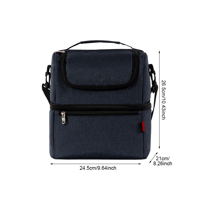 Мужская портативная Термосумка для ланча водонепроницаемая изолированная сумка