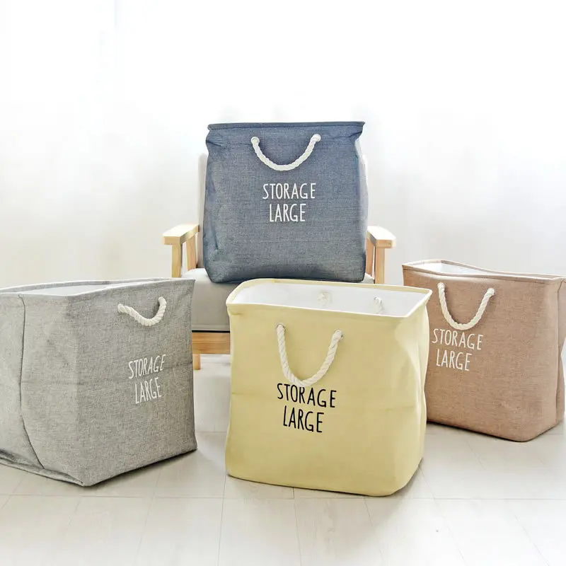 

Baskets Storage Bins Fabric Storage Baskets Cloth Baskets Empty Gift Baskets with Rope Handles Decorative Baskets for Organizing