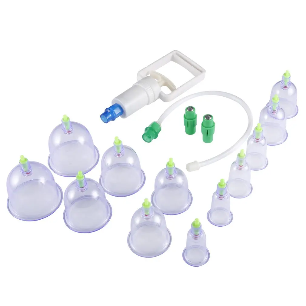 

12 Cupping Therapy Cups Effective Healthy Chinese Medical Vacuum Cupping Suction Therapy Device Body Massager Set