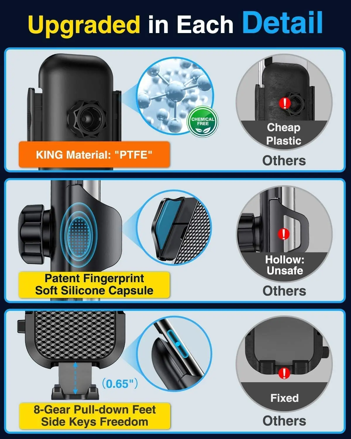 portable car phone holder air vent dashboard flexible long arm mechanical mobile phone holder in car universal for 4 7 6 7 inch free global shipping