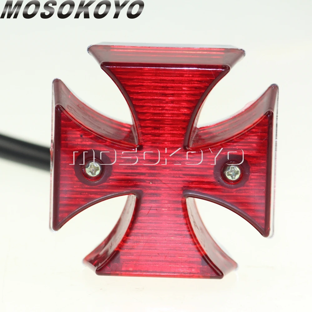 Maltese Cross Custom Chopper стоп сигнал светодиодный 12 в тормозной задний фонарь с