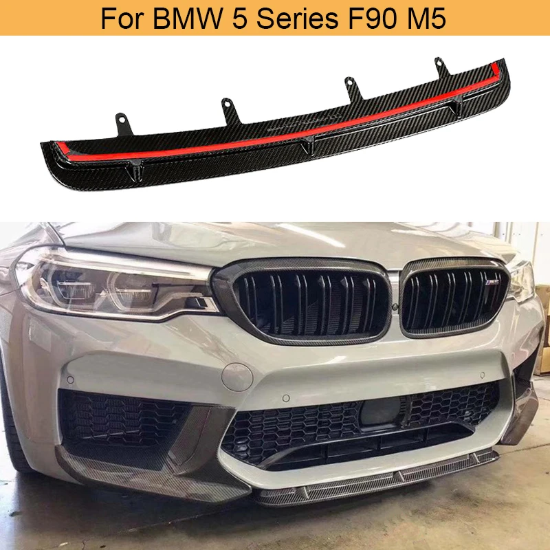 

Автомобильный передний бампер, спойлер для подбородка для BMW 5 серии F90 M5 2018-2020, передний бампер, передний бампер, передний спойлер для подбородка, защита из углеродного волокна