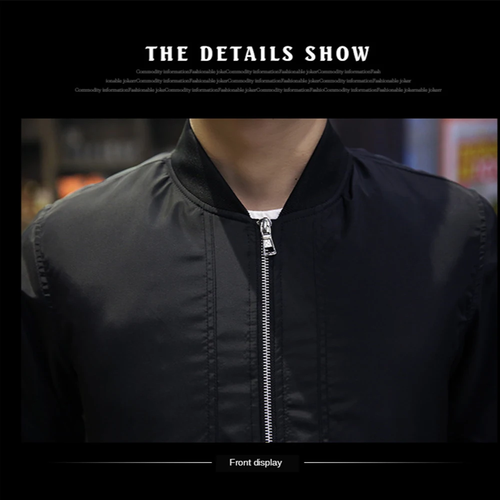 European and American youth spring men's clothing simple versatile comfortable large jacket Bomber Jacket | Мужская одежда