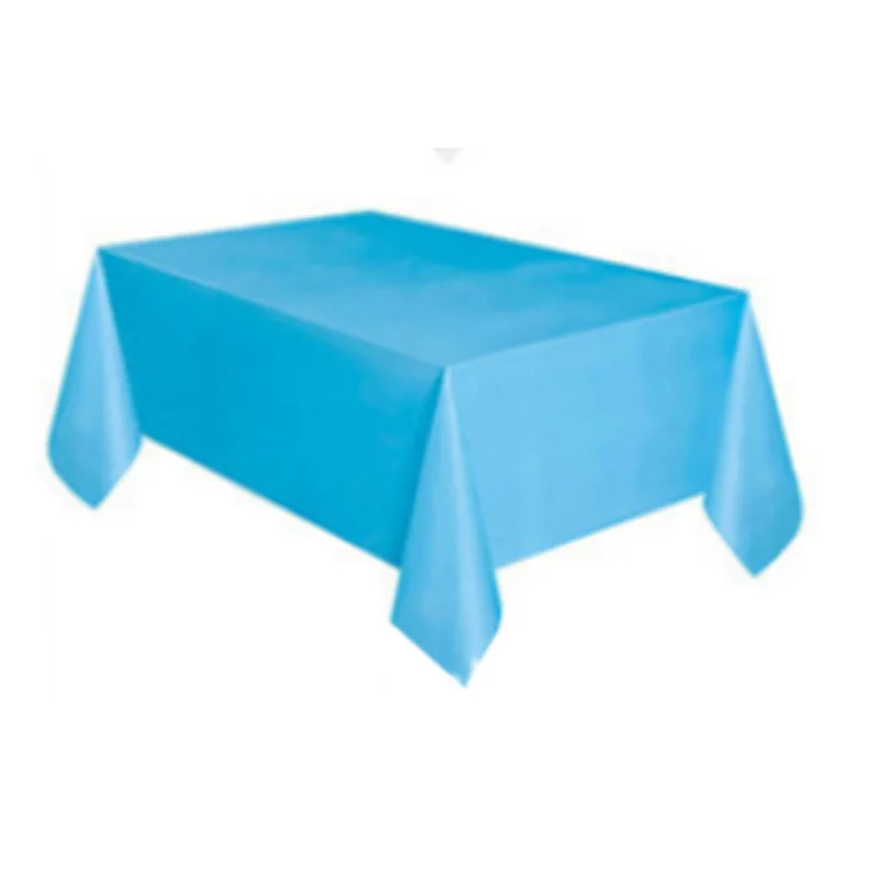 

1pc Disposable PE Plastic Solid Color Tablecloth Waterproof and Oilproof Rectangular Round Tablecloth Home Hotel Party Supplies