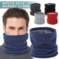 winter warm neck 2 layers tube ear warmer fleece lined scarf outdoor fishing skating sports neck gaiter circle loop scarves