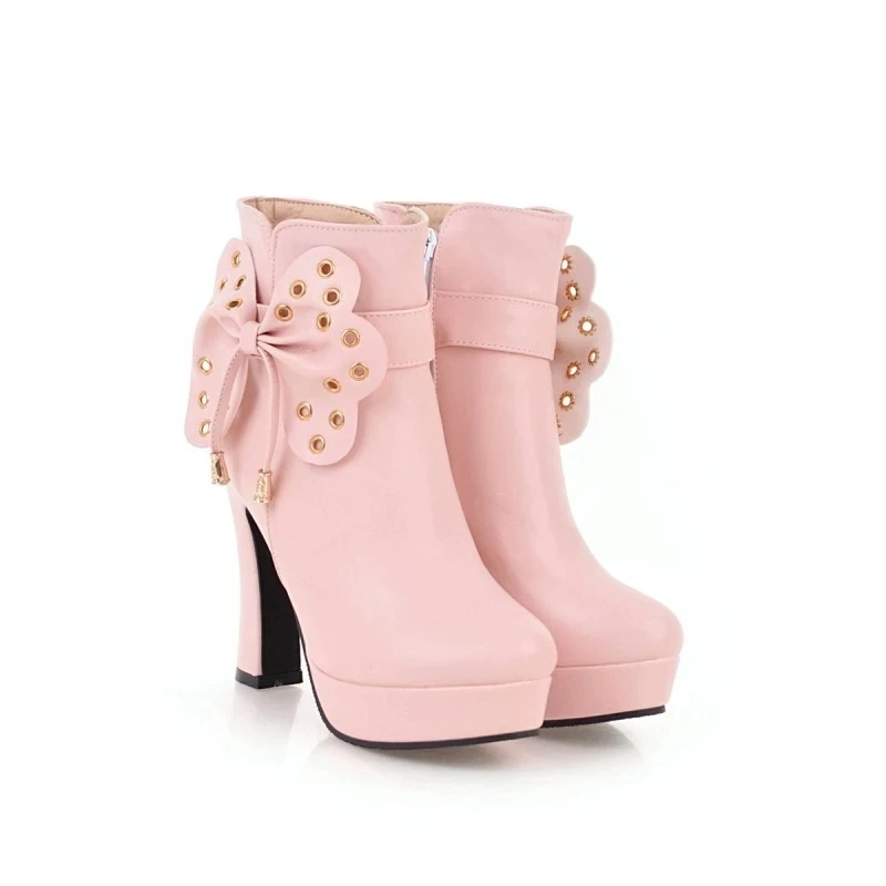 Женские ботинки до щиколотки на каблуке с золотым цветочным принтом | Обувь