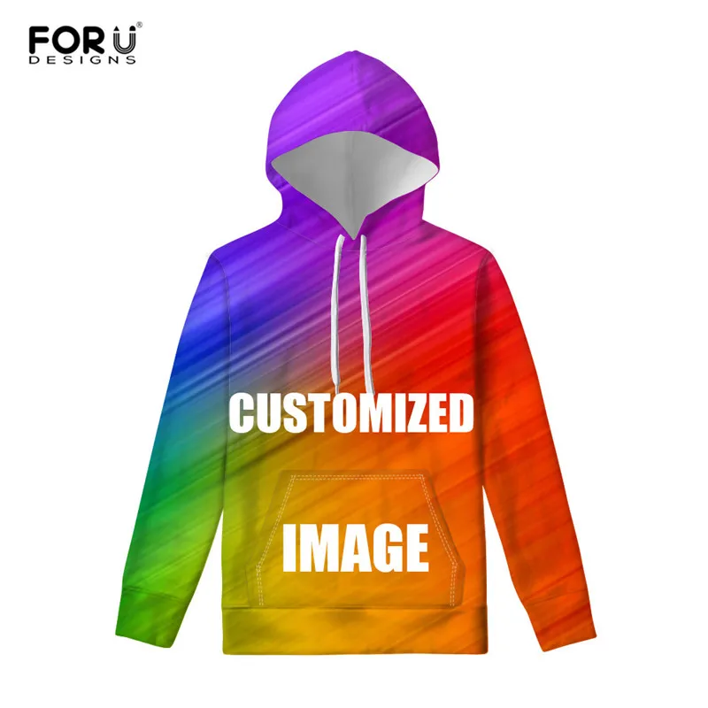 FORUDESIGNS мужские толстовки с принтом осенне зимняя теплая одежда шапкой 3D дизайн