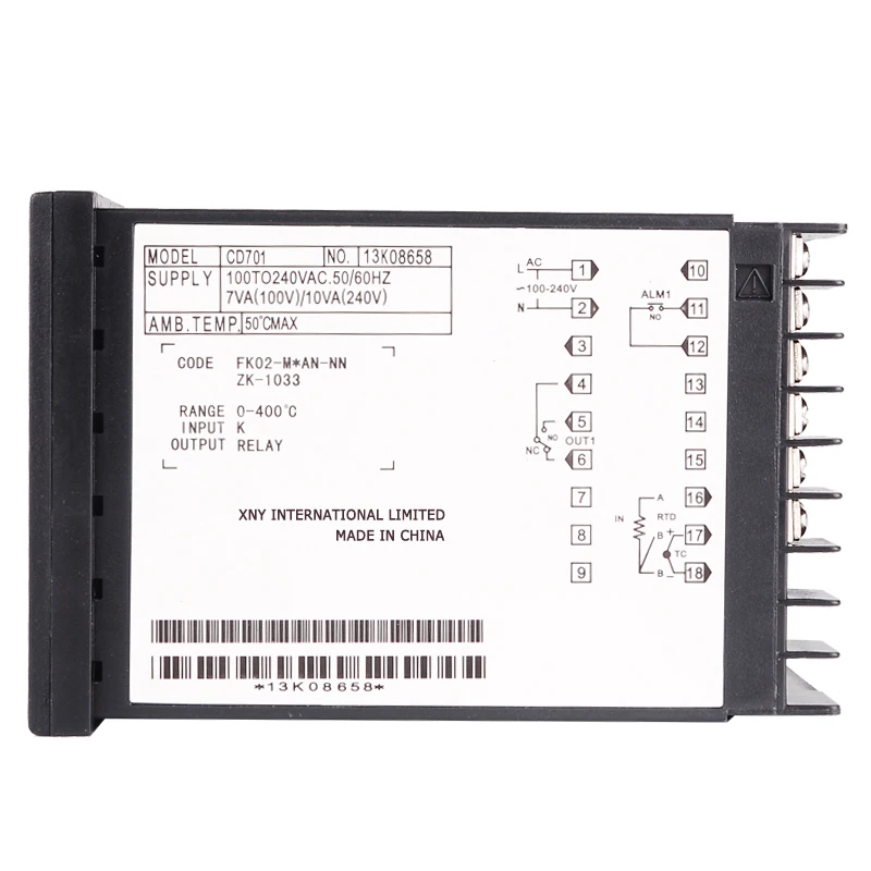 CD701 72*72 мм цифровой PID контроль температуры термо контроль Лер термостат регулятор, входной датчик термопары K, релейный выход