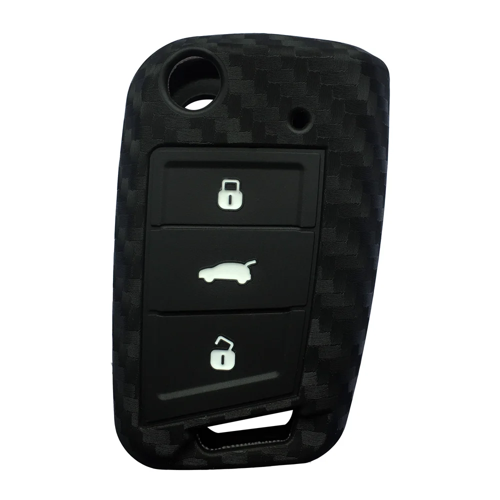 

Чехол для ключа из углеродного волокна для VW Golf 7 MK7 для GTI для Skoda Octavia A7 A 7 2014 2015 2016 Seat Leon Ibiza CUPTRA