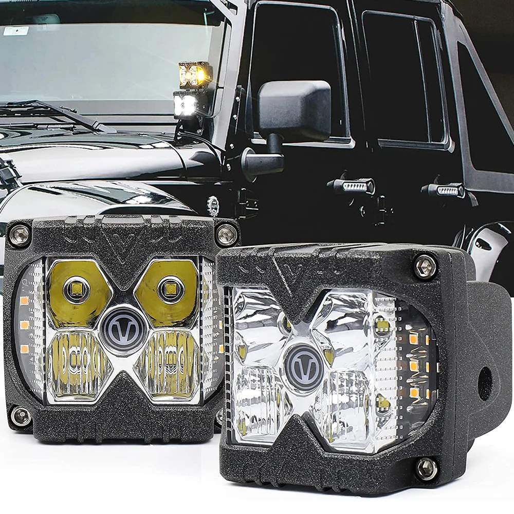 

2 шт./комплект, светодиодные лампы для стрельбы по бокам, 4x4