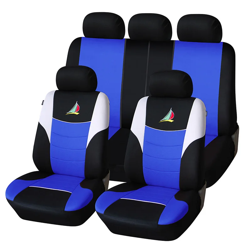 seat covers blue AUTOYOUTH чехлы для сидений автомобиля парусник с вышивкой модный стиль полный набор авто аксессуары для интерьера авто защита сиденья - Название цвета: seat covers blue