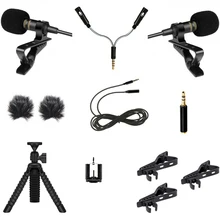 Mini USB Microphone Lapel Lavalier Mic For Phone PC Camera External Cable Mic Splitter Adapter Furry Windscreen Accessories Mini USB Microphone Lapel Lavalier Mic For Phone PC Camera External Cable Mic Splitter Adapter Furry Windscreen Accessories