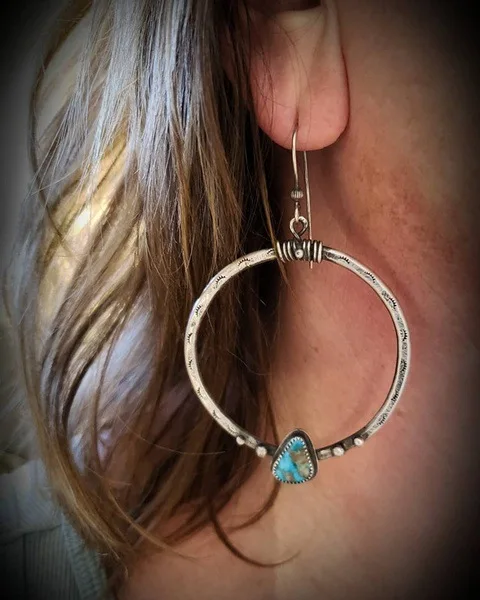 wintage earrings Новые MYWINY собственный дизайн металлические цветы винтажные этнические зеленые серьги для женщин 18 дизайн - Окраска металла: wintage earrings