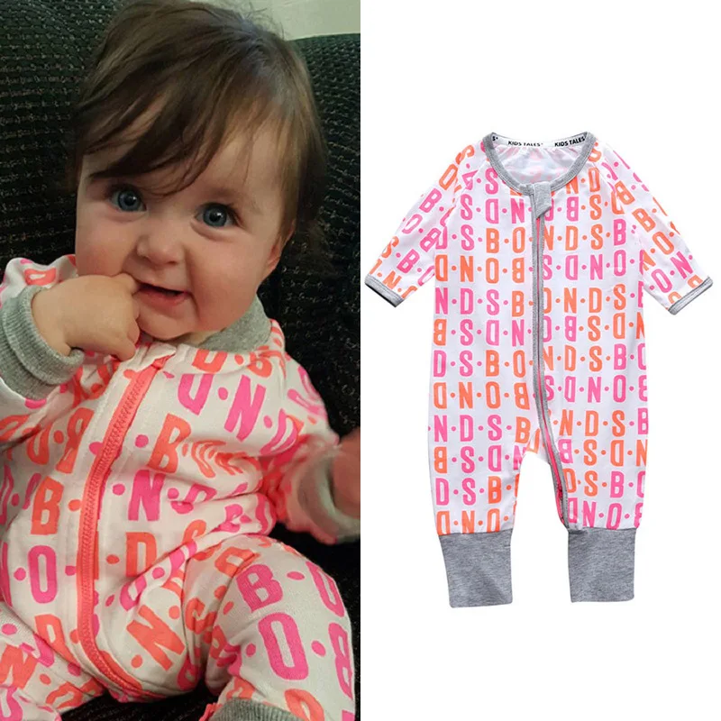 Одежда для малышей 2 лет комбинезон на молнии осенняя одежда маленьких девочек