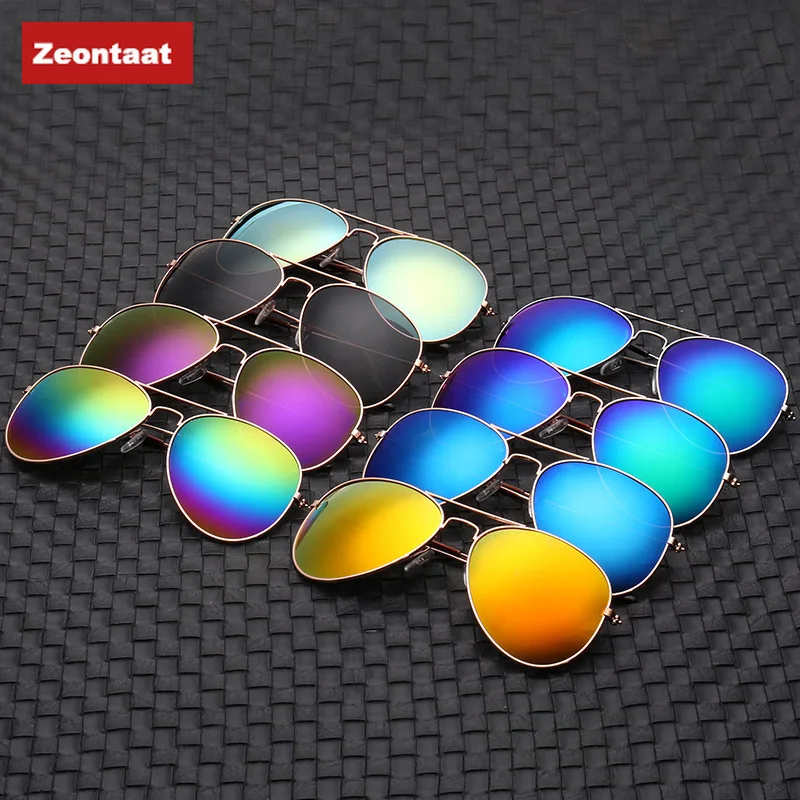 Солнцезащитные очки авиаторы ZEONTAAT для мужчин и женщин классические зеркальные