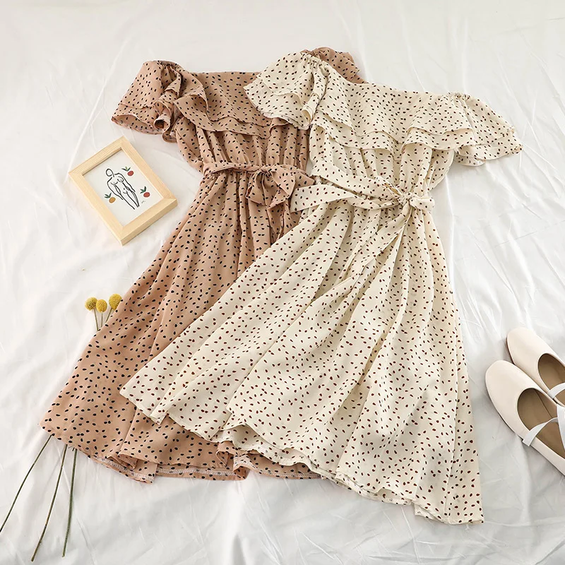 Женское облегающее платье с оборками обтягивающее шифоновое Цветочное поясом и