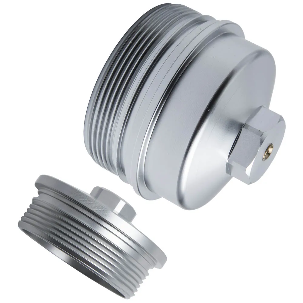 

Billet Oil Fuel Filter Caps For Ford F-Series 6.0L Powerstroke Diesel 03-07