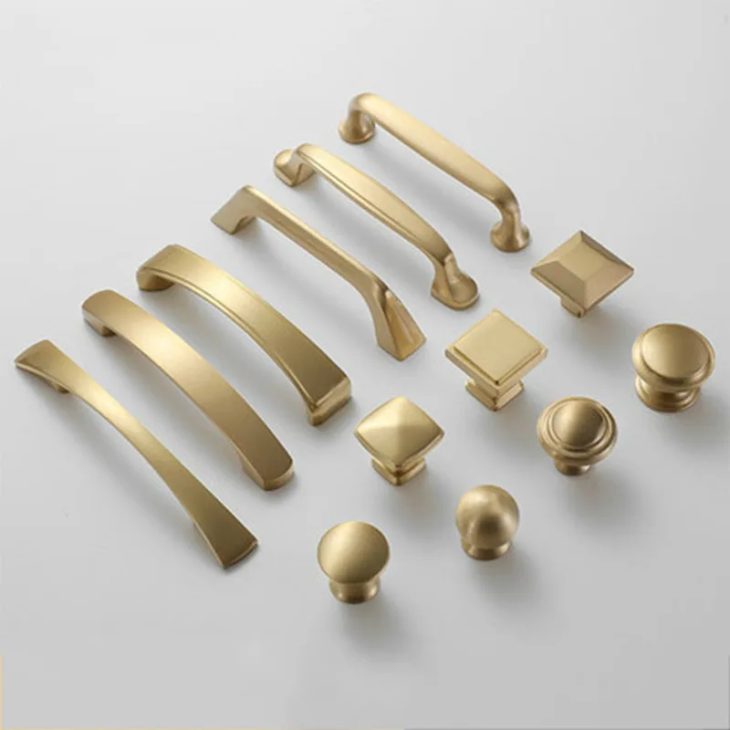 

Various styles/Solid brass Cabinet Handles Kitchen Cupboard Door Pulls Drawer Knobs European Gold Furniture Handle Hardware