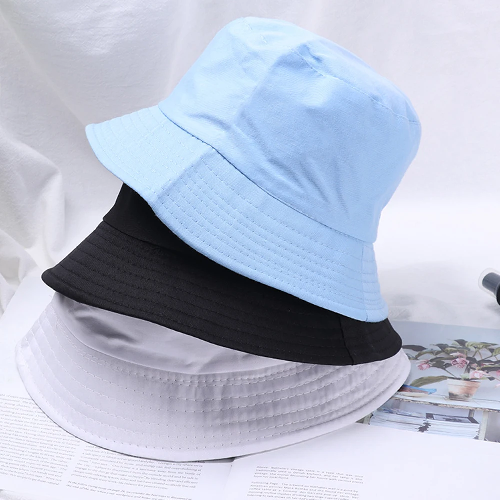 

Hot Summer Foldable Bucket Hat Unisex Women Outdoor Sunscreen Cotton Fishing Hunting Cap Men Basin Chapeau Sun Prevent Hats
