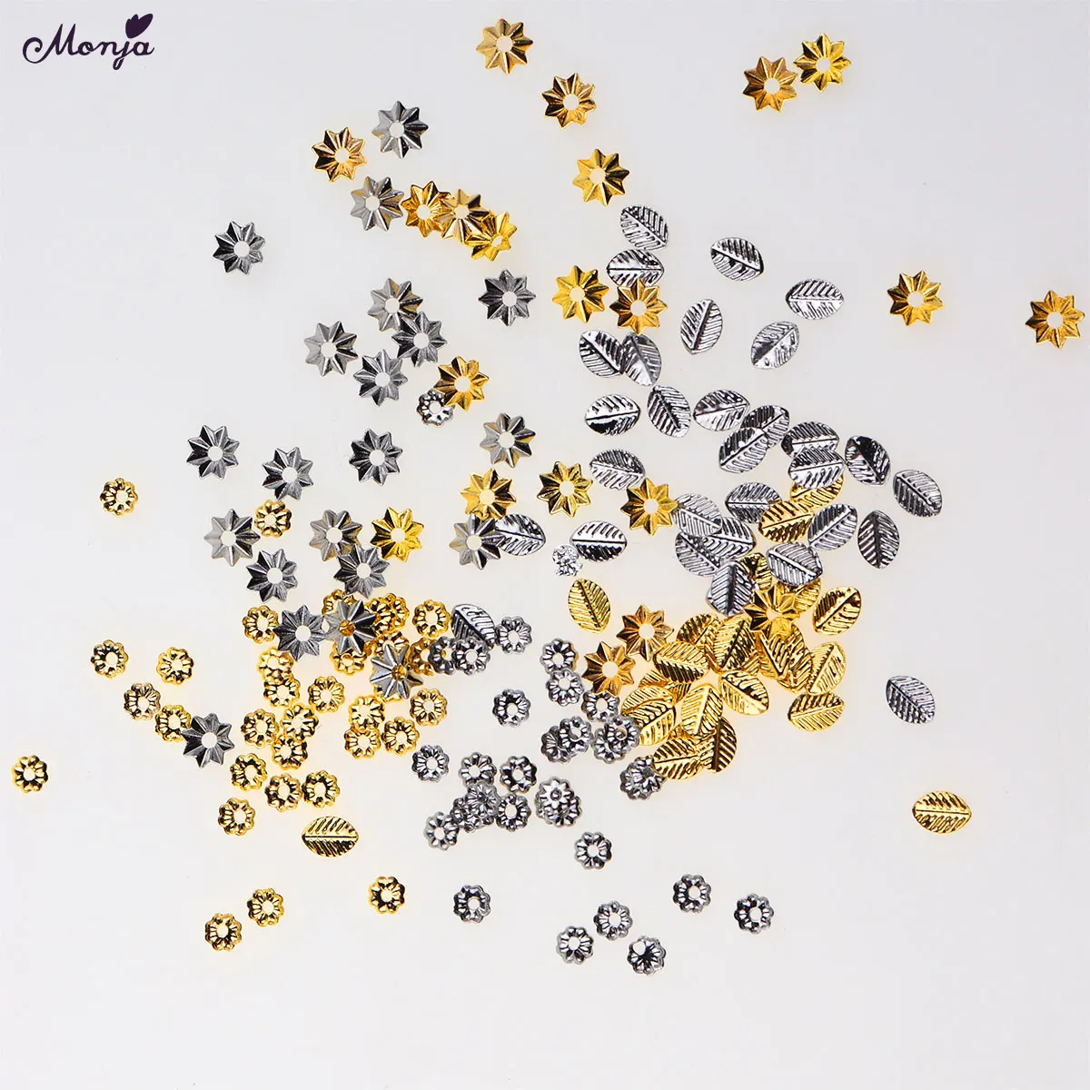 Monja 12 решеток/коробка для дизайна ногтей металлические заклепки украшения