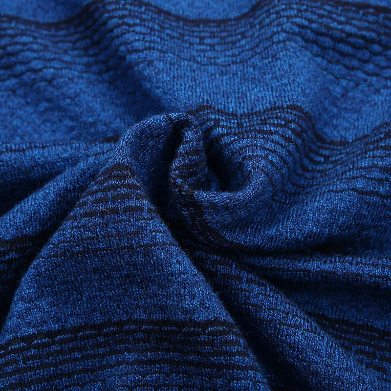 Мужской хлопковый свитер с вязаным крючком в полоску | Мужская одежда