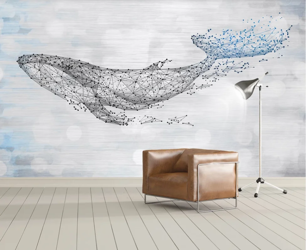 Пользовательские 3D обои росписи ручная роспись Скандинавский минималистский