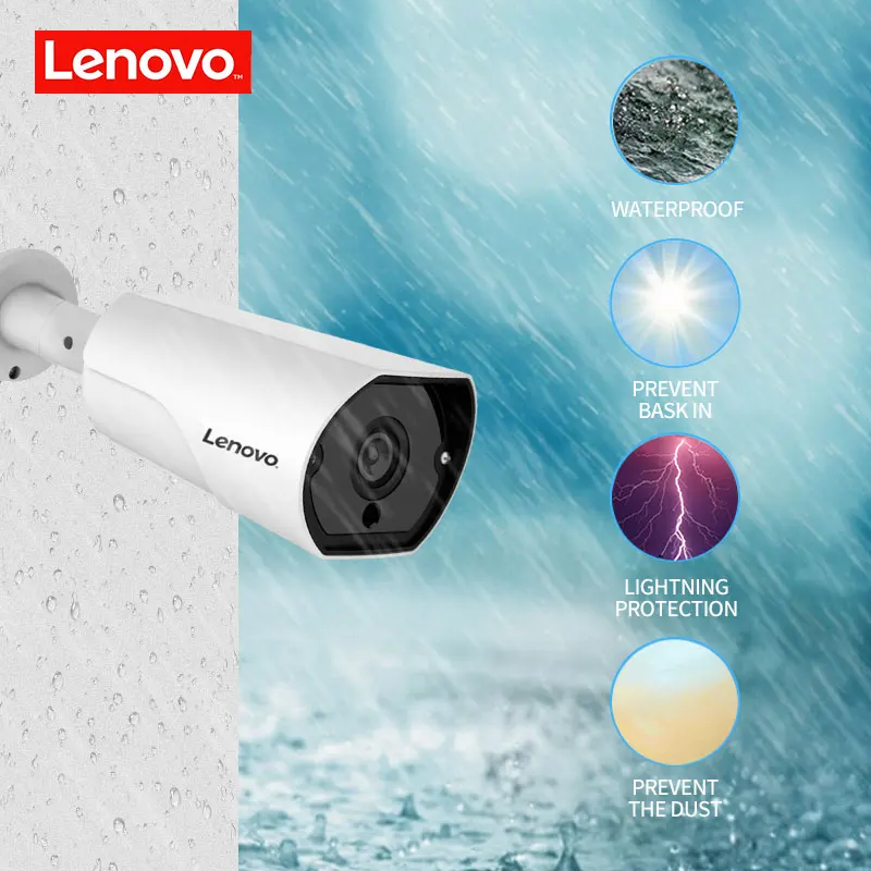 Водонепроницаемая камера Lenovo 1080P POE 2.0MP HD | Безопасность и защита