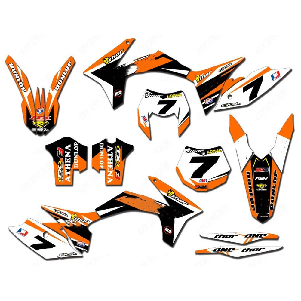 Для KTM EXC XCW 2012 2013 графические фоны наклейки Наборы наклеек для SX SXF XC XCF 2011 125-200 250 300