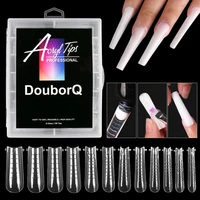 120pcs clear dual forms tips quick building gel mold nail system full cover tips nail extension forms top molds