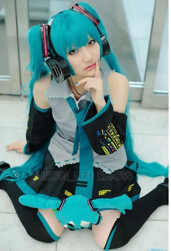 Костюм для косплея Miku женский костюм |