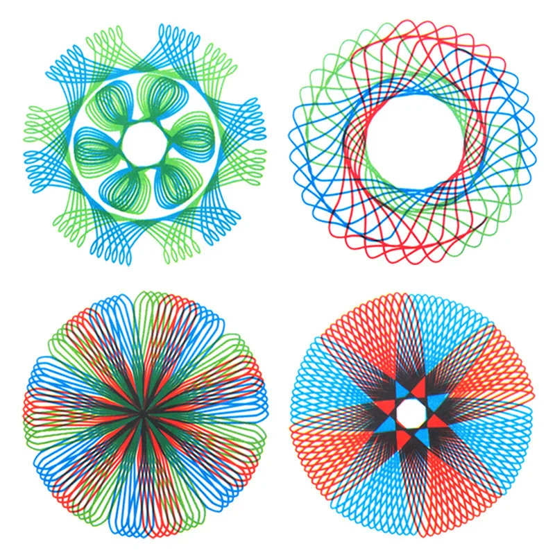 Набор игрушек для рисования Spirograph с 3 ручками + 22 аксессуарами спиральные
